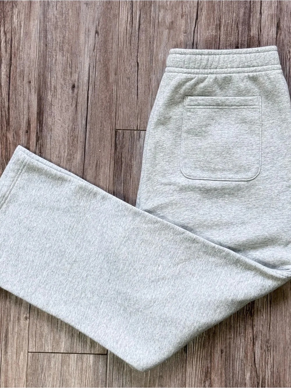 Abercrombie Essentials Dark Heather Gray Straight Open-Hem Sweatpants